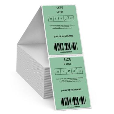 Imagem de Etiquetas Térmicas FINDAT Green 5x7,6cm - Impermeáveis - Pacote com 50