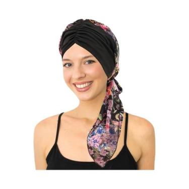 Imagem de Turbante Hijab Com Estampa Floral Para Mulheres, Pré-Amarrado, Para Qu