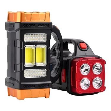Imagem de Lanterna Tática Led Recarregável Solar Usb E Power Bank - ShopMix