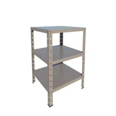 Imagem de Estante Aço Pequena p 45kg 3 Bandejas Bipartida 65cm x 40cm x 40cm Var