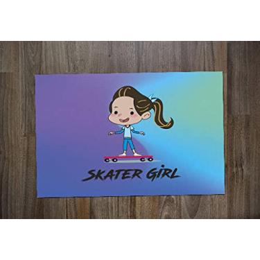 Imagem de Jogo Americano Retangular Neoprene Skate Skater Girl