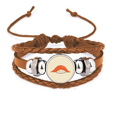 Imagem de un brand Pulseira de couro com bola de arroz Singmon de sushi japonês