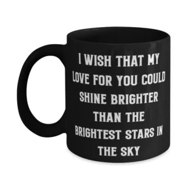 Imagem de Caneca I wish that my love for you could shine brighter than the brighest stars in the sky 325 g, 443 ml, copo da esposa, presentes divertidos para esposa
