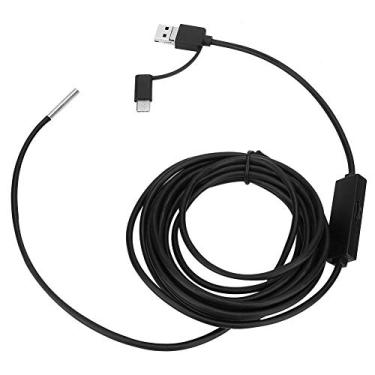 Imagem de Endoscópio 3 em 1 endoscópio wi-fi boroscópio à prova d'água câmera cobra tipo-C endoscópio USB para celular Android com lente de 3,9 mm à prova d'água de inspeção boroscópica, câmera de inspeção de vídeo 1280x720 (5 m)