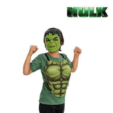 Imagem de Fantasia Kit Vingadores Peitoral E Mascara Hulk 02Pçs 01 Unidade Regin