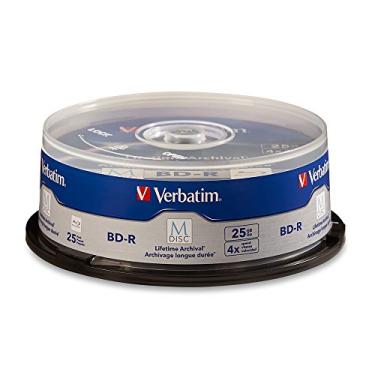 Imagem de Verbatim M-Disc BD-R 25GB 4X com superfície de marca - 25 pacotes com eixo - 98909