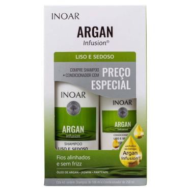 Imagem de Inoar Kit Argan Infusion Reconstrução Shampoo 500ml + Condicionador 250ml