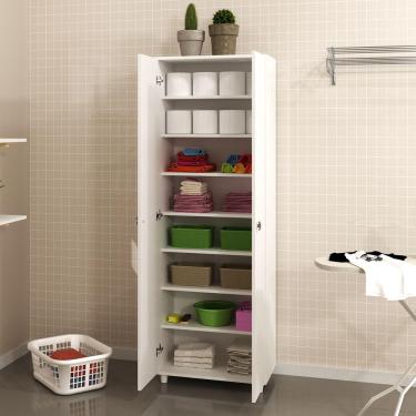 Imagem de Armário Multiuso 2 Portas 7 Prateleiras Branco Am3108 - Tecno Mobili