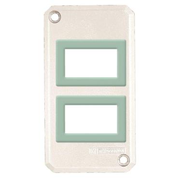 Imagem de Tampa para condulete 1" com 2  postos horizontal para sistema modular Tramontina