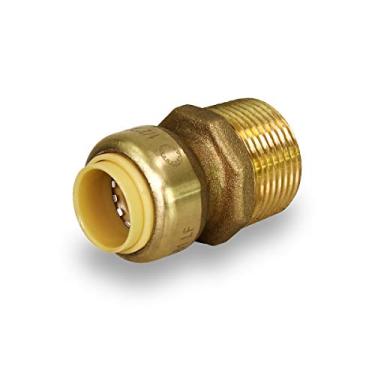 Imagem de Pushlock UPMC1234 1/2 polegada x 3/10.2 cm Push X Adaptador macho Push-Fit, ForPEX, CPVC, latão e cobre