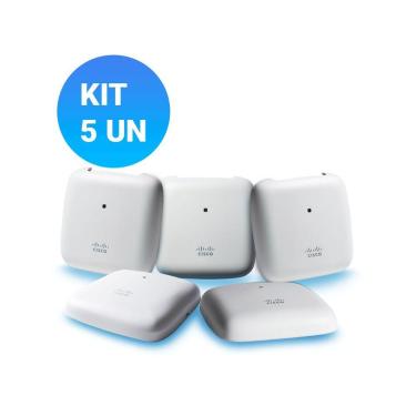 Imagem de Kit com 5 CBW140AC-Z Access Point Wi-Fi Cisco Business 140AC, 802.11ac, 2x2, Porta de 1 GbE