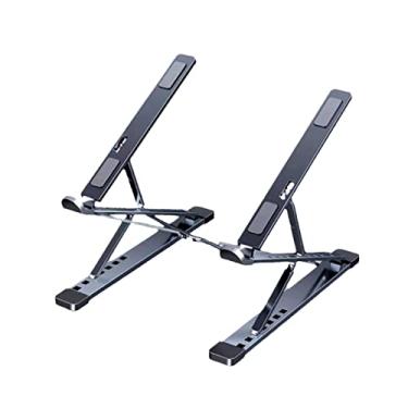 Imagem de Suporte de laptop de alumínio ajustável para Maxbook, tablet, notebook, mesa, almofada de resfriamento dobrável, suporte para laptop atualizado