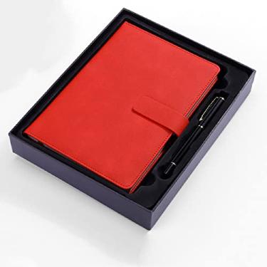 Imagem de A5 notebook engrossado bloco de notas trabalho super grosso diário de papelaria de escritório de negócios, A5 caixa de presente vermelha, 1 peça