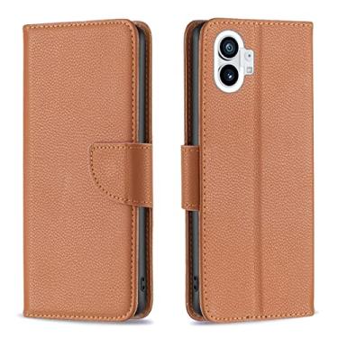 Imagem de For Nothing Phone 1 Litchi Texture Pure Color Leather Phone Case