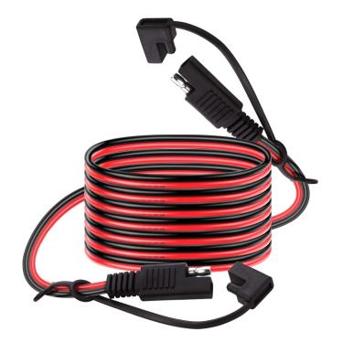 Imagem de iGreely Cabo de extensão SAE, calibre 16, 9 m, cabo de extensão SAE para SAE, cabo de desconexão rápida, conector SAE 16 AWG, plugue SAE para carro, painel solar, carro, trator