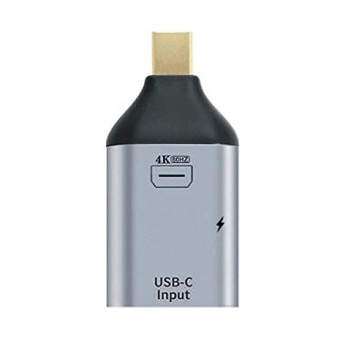 Imagem de NFHK USB-C Tipo C Fêmea Fonte para Mini Displayport DP Pia HDTV e Adaptador de Energia PD 4K 60hz 1080p para telefone e laptop