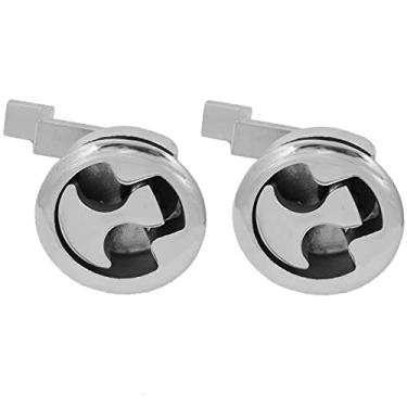 Imagem de 2 peças de fivela de piso de aço inoxidável de grau marítimo para escotilha de giro nivelado, fivela de elevação de piso, fivela de puxar recuada para escotilha de aço inoxidável, anel nivelado, trava que não trava com trava de giro