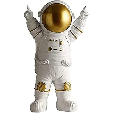 Imagem de Astronaut Statue Resin Astronaut Model Decoração Astronaut Escultura para Home Office Desktop Decoração - 7.5 * 3.5cm