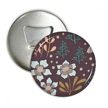 Imagem de Abridor de garrafas de tinta de flor marrom com ímã de geladeira emblema multifuncional