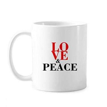 Imagem de Caneca Love and Peace World No War cerâmica xícara de café porcelana louça