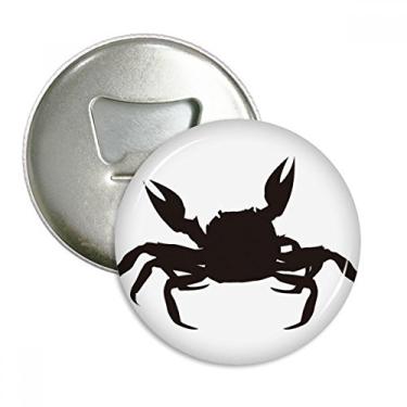 Imagem de Emblema multifuncional com emblema de ímã de geladeira e órgão marinho Illastrate de caranguejo preto