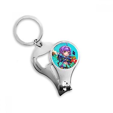 Imagem de Chaveiro com personagem de desenho animado Funny Corps Game Nail Clipper