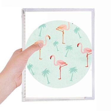 Imagem de Caderno com estampa de flamingo, rosa, animal, folhas soltas, recarregável, diário de papelaria