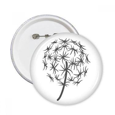 Imagem de Enfeite de dente-de-leão estrela flor planta pinos redondos crachá botão emblema acessório decoração 5 peças