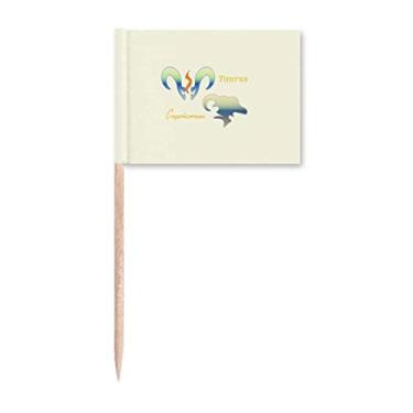 Imagem de Taurus Capricórnio Constelação Palito de Dente Bandeiras Marcador Topper Decoração de Festa