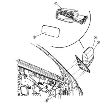 Imagem de Mopar Vidro retrovisor 68079363AA