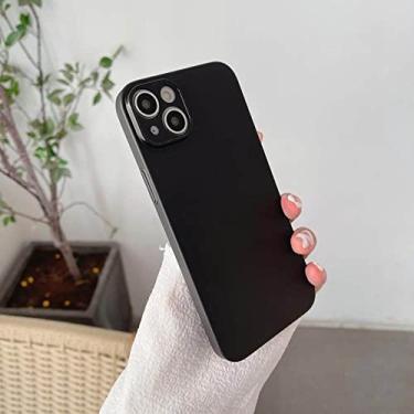 Imagem de Capa de telefone fosca ultrafina, macia e transparente para iPhone 14 Pro Max 11 13 12 Mini 7 8 Plus XS X XR Capa transparente roxa profunda, preta, para iPhone 6 6s