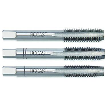 Imagem de Macho Manual Seriado em Aço Rápido (HSS) Rosca Whitworth Grossa (BSW) - Jogo com 3 Peças - 1,1/2"- 6 FPP - Ref. 351 Rocast 22,0096