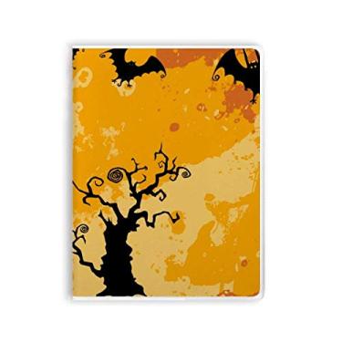 Imagem de Diário de capa macia para caderno de goma de Halloween com tema de árvore fantasma Fear Halloween