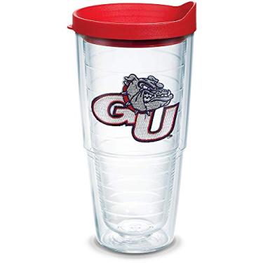 Imagem de Tervis Feito nos EUA com paredes duplas Gonzaga University GU Bulldogs copo isolado mantém as bebidas frias e quentes, 680 g, logotipo