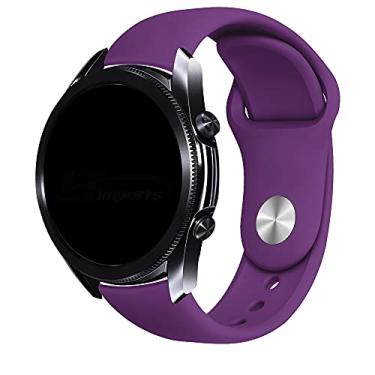 Imagem de Pulseira 22mm Sport Lisa LTimports compativel com Galaxy Watch 3 45mm - Galaxy Watch 46mm Sm-R800 - Gear S3 Frontier - GTR 4/3/2 - Bip 5 (Roxo)