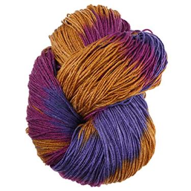 Imagem de SANGHAI Fio de tricô 50 g/novelo colorido misturado fio de tricô acrílico tingido à mão fio de crochê D