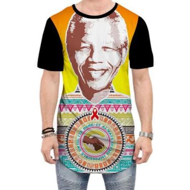 Imagem de Camiseta Long Line Nelson Mandela África Do Sul Racismo 2 - Estilo Viz