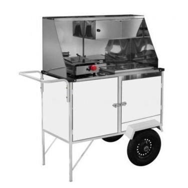 Imagem de Carrinho de Hot Dog + Lanche Luxo com Rodas Pneumáticas e Toldo- Cefaz