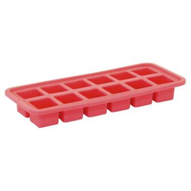 Imagem de Forma De Gelo Quadrada Em Silicone Vermelho Mimo Style