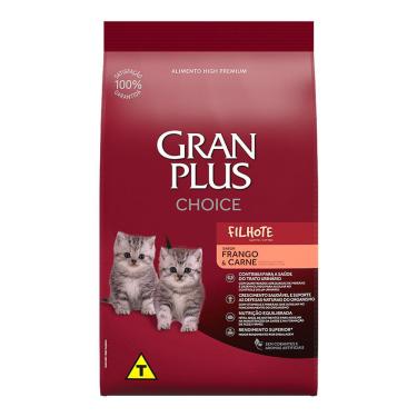 Imagem de Ração Gran Plus Choice Gatos Filhotes Frango e Carne 10,1kg