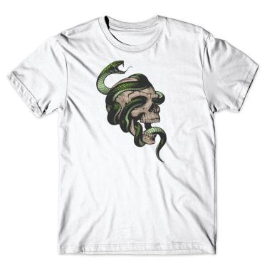 Imagem de Camiseta As Braba Masculina Caveira e Cobra Branca-Masculino