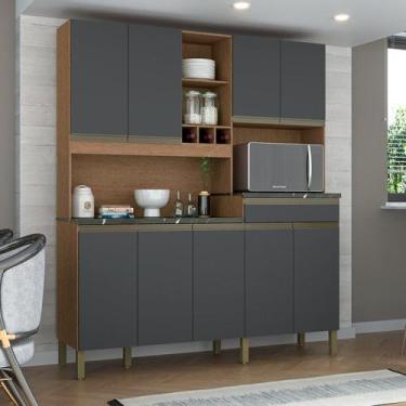 Imagem de Cozinha Compacta Com 9 Portas 1 Gaveta E Espaço Para Micro-Ondas 100%