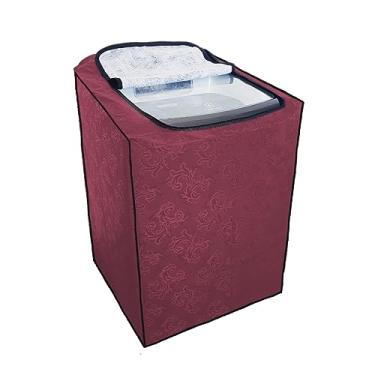 Imagem de Capa para máquina de lavar 13kg 14kg 15kg 16kg Impermeável Eletrolux Brastemp Consul Flanelada Com Ziper (Vinho)
