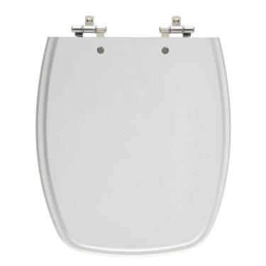 Imagem de Assento Sanitário Primula Cinza Claro Tampa para Vaso Fiori de Madeira Laqueada