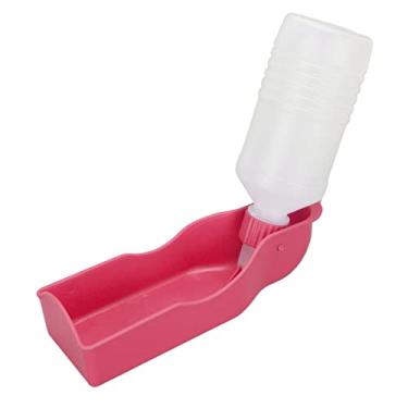 Imagem de Garrafa de água para Cachorro Automática Portátil Dispensador de água para Cachorro PP 300ml para Cães Ao Ar Livre (Rosa)