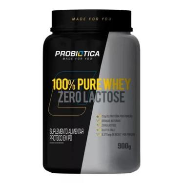 Imagem de Whey Protein 100% Pure Zero Lactose 900G -  Probiótica - Morango - Pro