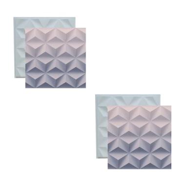 Imagem de Forma Molde de Gesso 3D e Cimento ABS Trapani 49x49 pra Revestimento de Parede FDG Painel Decorativo