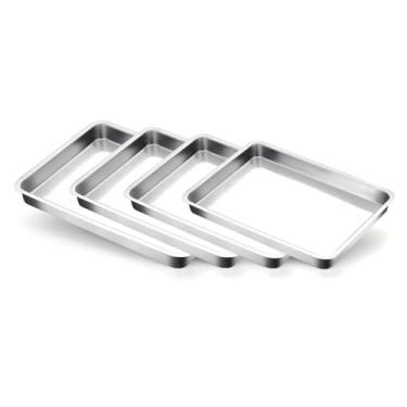 Imagem de Alumínio Nacional - Conjunto de Assadeiras Retangulares Baixa Nº 1 a 4