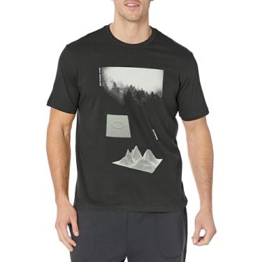 Imagem de Oakley Camiseta masculina Negative Top, Blackout, P
