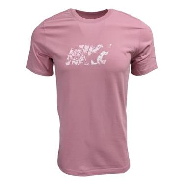 Imagem de Nike Camiseta masculina Legend de manga curta, Rosa escuro (logotipo abstrato), M